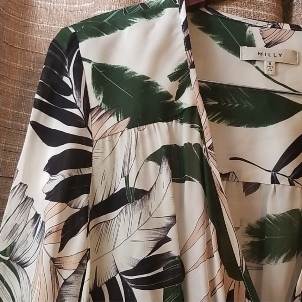 Milly wrap top silk size 8
